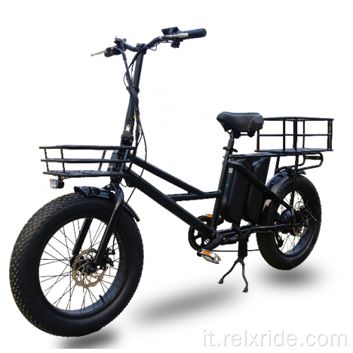 Bicicletta elettrica a 2 batterie per carichi pesanti con autonomia di 100 km